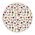 thumbnail image 1 of Bingfone Christmas Tree Skirt Mat Christmas Decoration Interior 48" -Tulips Flowers, 1 of 6