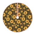 thumbnail image 1 of Bingfone Christmas Tree Skirt Mat Christmas Decoration Interior 48" -Vintage Plaid Sunflower, 1 of 6