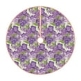thumbnail image 1 of Bingfone Christmas Tree Skirt Mat Christmas Decoration Interior 48" -Violets Flowers, 1 of 6