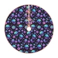 thumbnail image 1 of Bingfone Christmas Tree Skirt Mat Christmas Decoration Interior 48" -purple Skull flower, 1 of 6