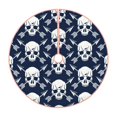 thumbnail image 1 of Bingfone Christmas Tree Skirt Mat Christmas Decoration Interior 48" -white arrow Skull, 1 of 6