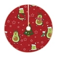thumbnail image 1 of Bingfone Christmas Tree Skirt Mat Christmas Decoration Interior -Avocado Christmas, 1 of 8
