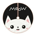 thumbnail image 1 of Bingfone Christmas Tree Skirt Mat Christmas Decoration Interior -Cat Meow, 1 of 8