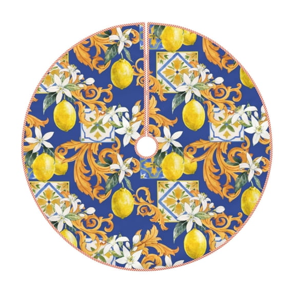 Bingfone Christmas Tree Skirt Mat Christmas Decoration Interior -Sicilian Style