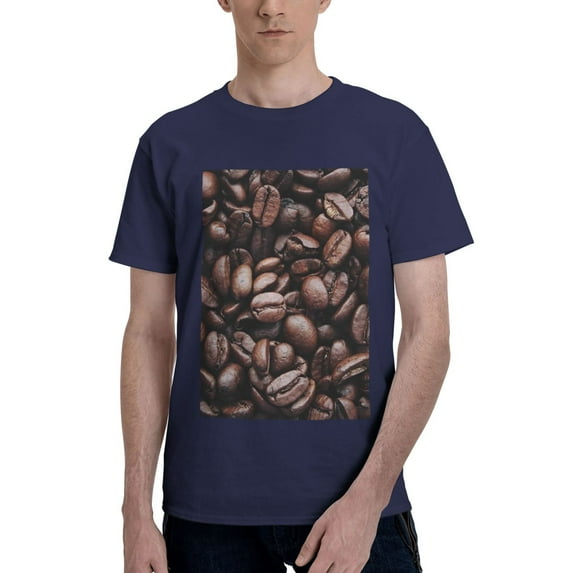 Bingfone Coffee Bean Men'S Loose Fit Short-Sleeve Pocket T-Shirt