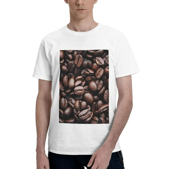 Bingfone Coffee Bean Men'S Loose Fit Short-Sleeve Pocket T-Shirt