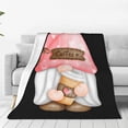 thumbnail image 1 of Bingfone Coffee Gnome (1) Print Flannel Fleece Blanket Throw Blanket for Bed,Sofa,Couch,Travel,Camping(60"x50" ), 1 of 8