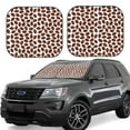 thumbnail image 1 of Bingfone Coffee Rugby Windshield Sun Shade 2-Piece Foldable Car Front Window Sunshade for Most Sedans SUV Truck - Medium, 1 of 7
