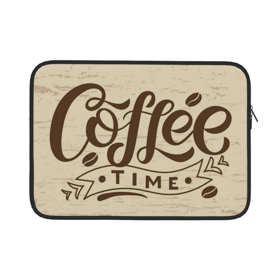 Bingfone Coffee Time (2) Laptop Sleeve Case 13 Inch, 360° Protective Computer Carrying Bag