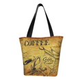thumbnail image 1 of Bingfone Coffee Vintage Women Shoulder Tote Bags Casual Bag Ladies Shopping Handbag, 1 of 7