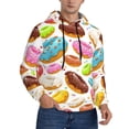 thumbnail image 1 of Bingfone Color Donut Men'S Drawstring Hoodie Long Sleeve Pocket Sweatshirts-3x-Large, 1 of 9