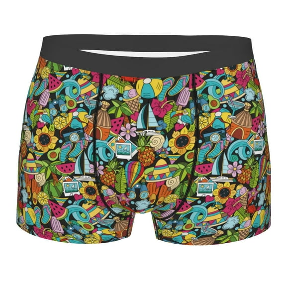 Bingfone Color Summer Men's Underwear - Casual Stretch Boxer Briefs-XX-Large
