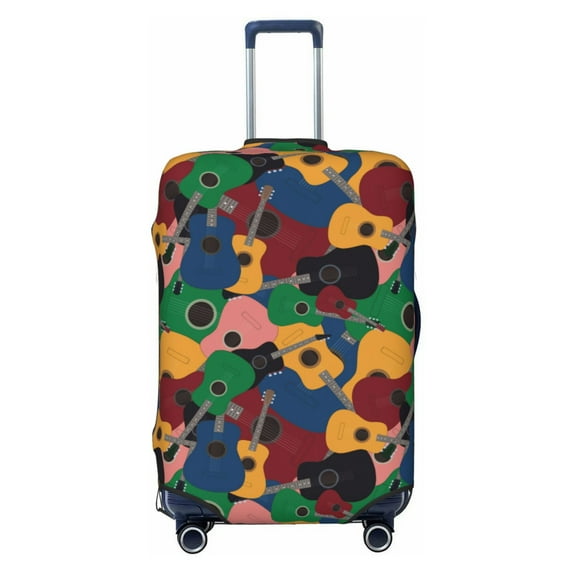 Bingfone Colored Guitars Luggage Cover Washable Suitcase Cover Protector Anti-scratch Suitcase cover Fits 18-32 Inch Luggage (No luggage included)