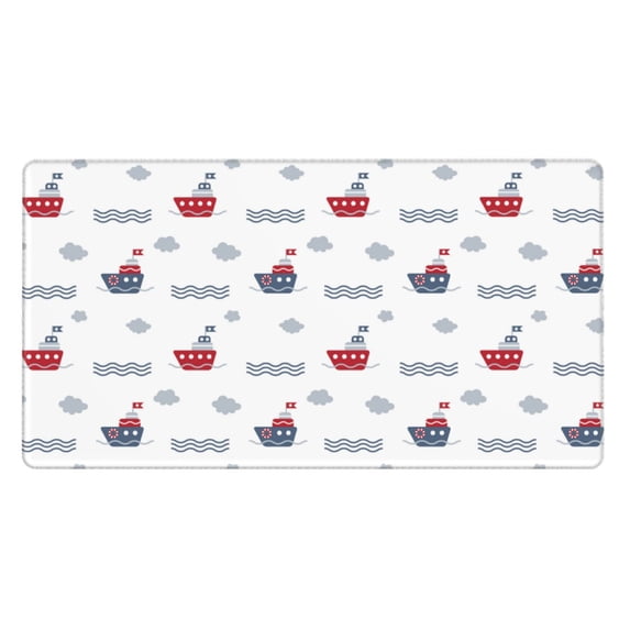 Bingfone Colored Sail Boats Large Gaming Mouse Pad,Extended Desk Mousepad with Stitched Edges,Non-Slip Base,Water Resist Keyboard Pad for Gamer, Office & Home, 29.5 x 16 in