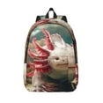 thumbnail image 1 of Bingfone Colorful Axolotl Underwater Print Canvas College Laptop Backpack, Large Capacity Lightweight College Bookbag Casual Daypack, 1 of 5