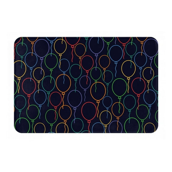 Bingfone Colorful Balloons Door Mat 16"X24" Front Entrance Non-Slip Low Profile Washable For Entryway