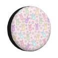 thumbnail image 1 of Bingfone Colorful Bunny Spare Tire Cover Weatherproof Universal Wheel Protectors for RV Camper Travel Trailer SUV Truck-14 inch, 1 of 8