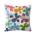 thumbnail image 1 of Bingfone Colorful Butterflies Linen Throw Pillow Covers Cushion Case Pocket Button Vintage Farmhouse Pillowcase For Sofa Couch Bed 18"X18", 1 of 9