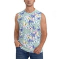 thumbnail image 1 of Bingfone Colorful Butterfly Pattern Men's Tank Tops Workout Sleeveless Tee Shirts Running Beach Tanks for Men-3X-Large, 1 of 8