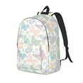 thumbnail image 1 of Bingfone Colorful Butterfly Print Canvas College Laptop Backpack, Large Capacity Lightweight College Bookbag Casual Daypack-Medium, 1 of 5