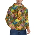 thumbnail image 1 of Bingfone Colorful Circle Men's Drawstring Hoodie Long Sleeve Pocket Sweatshirts-Small, 1 of 6