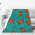 thumbnail image 1 of Bingfone Colorful Crab Print Flannel Fleece Blanket Throw Blanket for Bed,Sofa,Couch,Travel,Camping(80"x60" ), 1 of 8