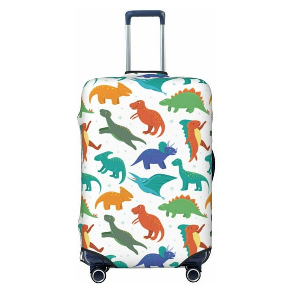 Bingfone Colorful Dinosaur Luggage Cover Washable Suitcase Cover Protector Anti-scratch Suitcase cover Fits 18-32 Inch Luggage