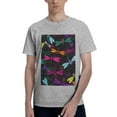 thumbnail image 1 of Bingfone Colorful Dragonflies Men'S Loose Fit Short-Sleeve Pocket T-Shirt, 1 of 7