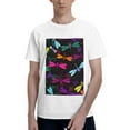 thumbnail image 1 of Bingfone Colorful Dragonflies Men'S Loose Fit Short-Sleeve Pocket T-Shirt, 1 of 7