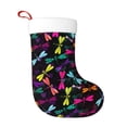 thumbnail image 1 of Bingfone Colorful Dragonflies Print Personalized Christmas Stocking - Snowman Design Large 18 inch,Family Holiday Season Decor, 1 of 7