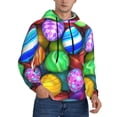 thumbnail image 1 of Bingfone Colorful Easter Eggs1 Men'S Drawstring Hoodie Long Sleeve Pocket Sweatshirts-Small, 1 of 9