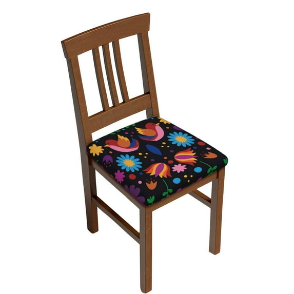 Bingfone Colorful Floral2 Restaurant Chair Seat Covers,Removable Washable Chair Covers Protects