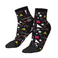thumbnail image 1 of Bingfone Colorful Geometry Design Patterned Men's Women's Casual Cotton Socks, 1 of 5