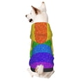 thumbnail image 1 of Bingfone Colorful Glitter Rainbow Dog Clothes Hoodie, Pet Winter Coat,Puppy Sweatshirts For Small Dogs Boy Girl,Suitable For All Breeds-X-Small, 1 of 8