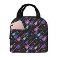 thumbnail image 1 of Bingfone Colorful Guitar Print Lunch Bag Insulated Lunch Box, Small Leakproof Cooler Food Lunch Containers Reusable High Capacity Lunch Tote Bags for Work, Travel, Outdoor, 1 of 5