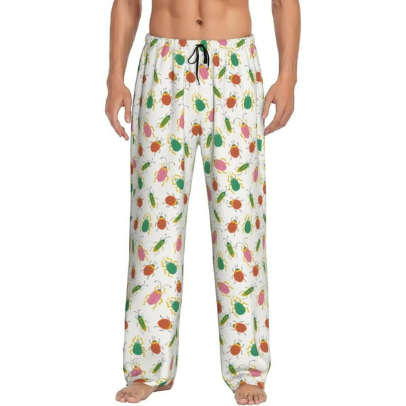 Bingfone Colorful Insect1 Mens All Over Print Sleep Pajama Pants-Medium