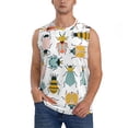 thumbnail image 1 of Bingfone Colorful Insects Pattern Men's Tank Tops Workout Sleeveless Tee Shirts Running Beach Tanks for Men-Medium, 1 of 8