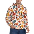 thumbnail image 1 of Bingfone Colorful Maple Leaves Men's Drawstring Hoodie Long Sleeve Pocket Sweatshirts-X-Large, 1 of 6