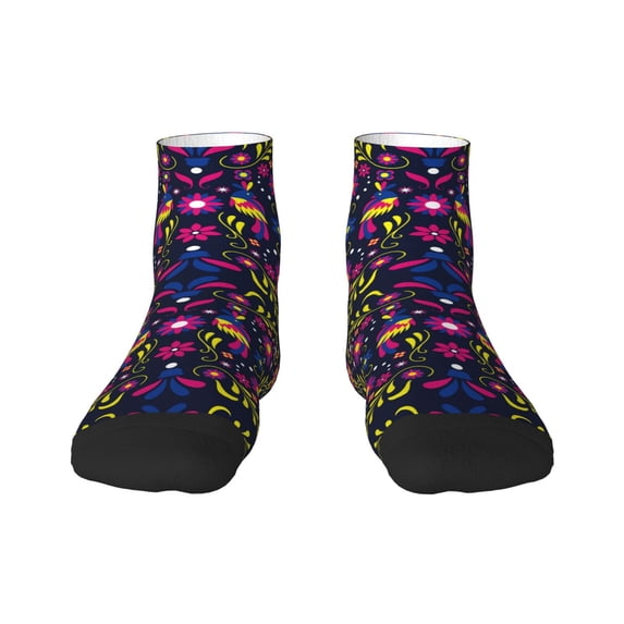 Bingfone Colorful Mexican Design Patterned Men'S Women'S Casual Cotton Socks