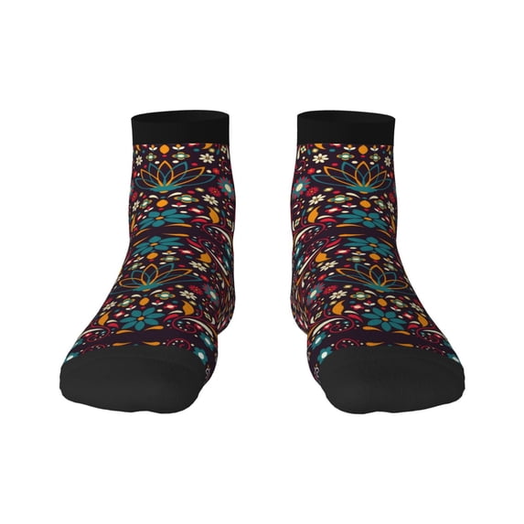 Bingfone Colorful Mexican2 Design Patterned Men'S Women'S Casual Cotton Socks