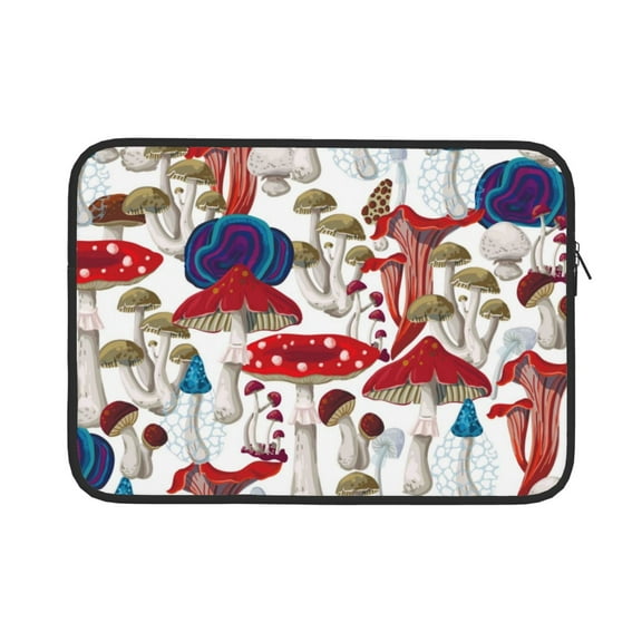 Bingfone Colorful Mushrooms (2) Laptop Sleeve Case 13 Inch, 360° Protective Computer Carrying Bag