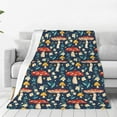 thumbnail image 1 of Bingfone Colorful Mushrooms Print Flannel Fleece Blanket Throw Blanket For Bed,Sofa,Couch,Travel,Camping(40"X30"), 1 of 9