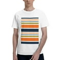 thumbnail image 1 of Bingfone Colorful Pastel Stripes Men'S Loose Fit Short-Sleeve Pocket T-Shirt, 1 of 7