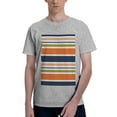 thumbnail image 1 of Bingfone Colorful Pastel Stripes Men'S Loose Fit Short-Sleeve Pocket T-Shirt, 1 of 7