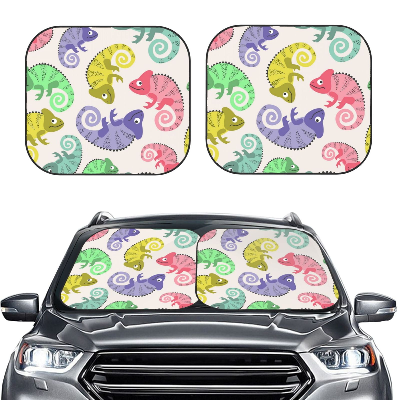 Cheese Mouse Pattern Print Car Sun Shade