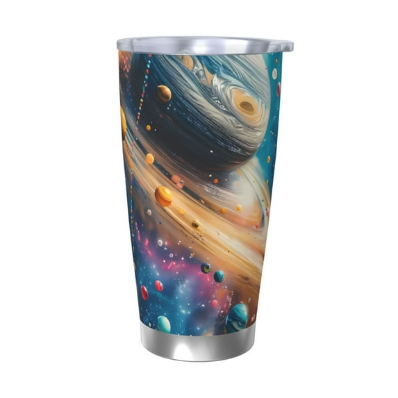 Bingfone Colorful Planet Universe for 20 Oz Stainless Steel Travel Mug Double Wall Water Coffee Cup for Home,Office, Outdoor Works Great for Ice Drinks and Hot Beverage-Without Straw