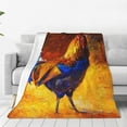 thumbnail image 1 of Bingfone Colorful Rooster Print Flannel Fleece Blanket Throw Blanket For Bed,Sofa,Couch,Travel,Camping(50"X40"), 1 of 9