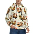 thumbnail image 1 of Bingfone Colorful Roosters Men'S Drawstring Hoodie Long Sleeve Pocket Sweatshirts-X-Large, 1 of 9