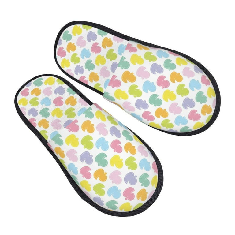 Bingfone Colorful Rubber Duck House Slippers for Women Men with Soft Rubber Sole Slip On for Indoor Outdoor Large