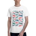 thumbnail image 1 of Bingfone Colorful Shark Men'S Loose Fit Short-Sleeve Pocket T-Shirt, 1 of 7